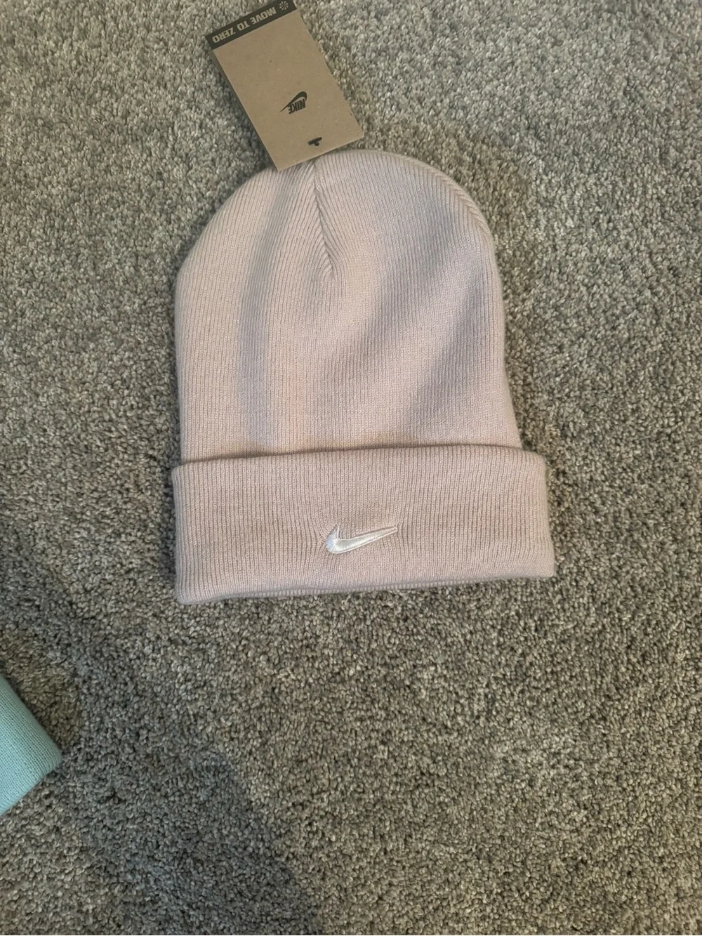 Nike Knit Beanie in Light Beige with White Swoosh unisex